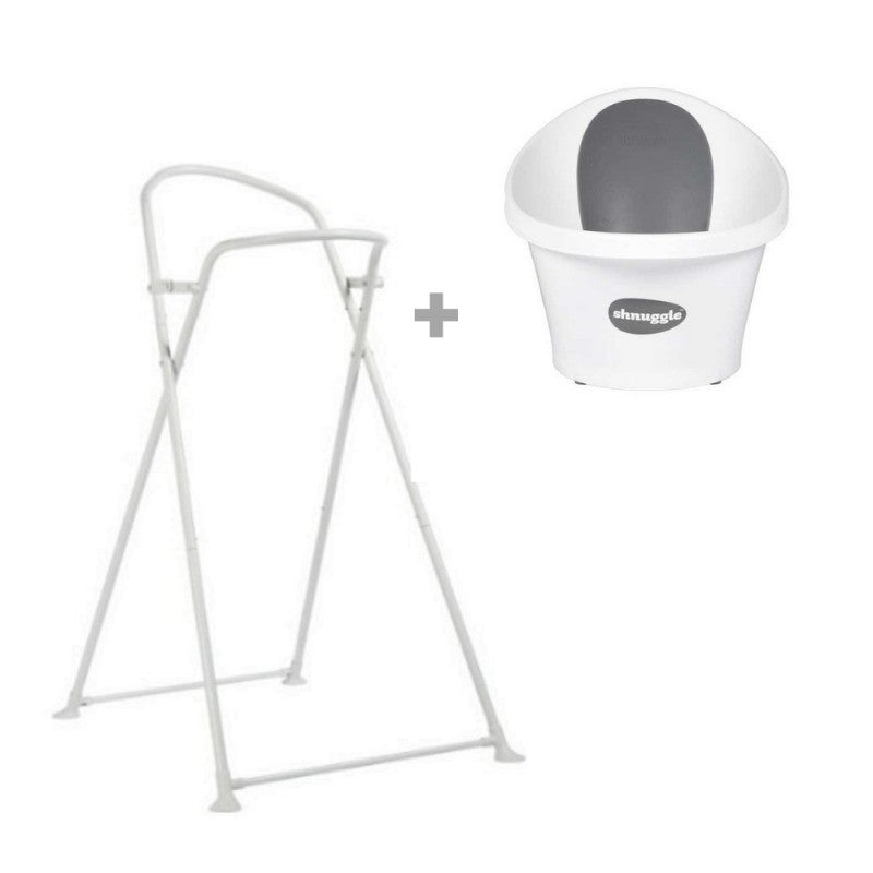 SHNUGGLE BATH | Banheira Branca com respaldo Cinza Estrelas
