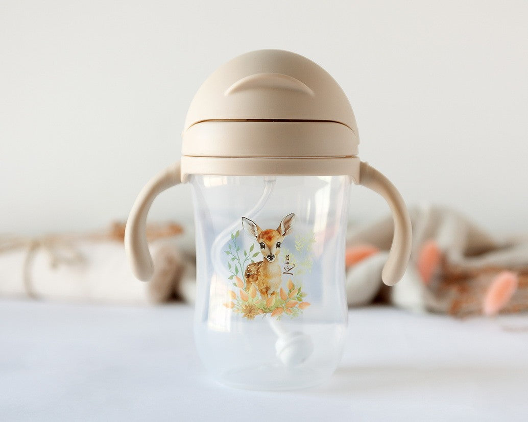 Copo Com Palhinha Beige - Kiokids