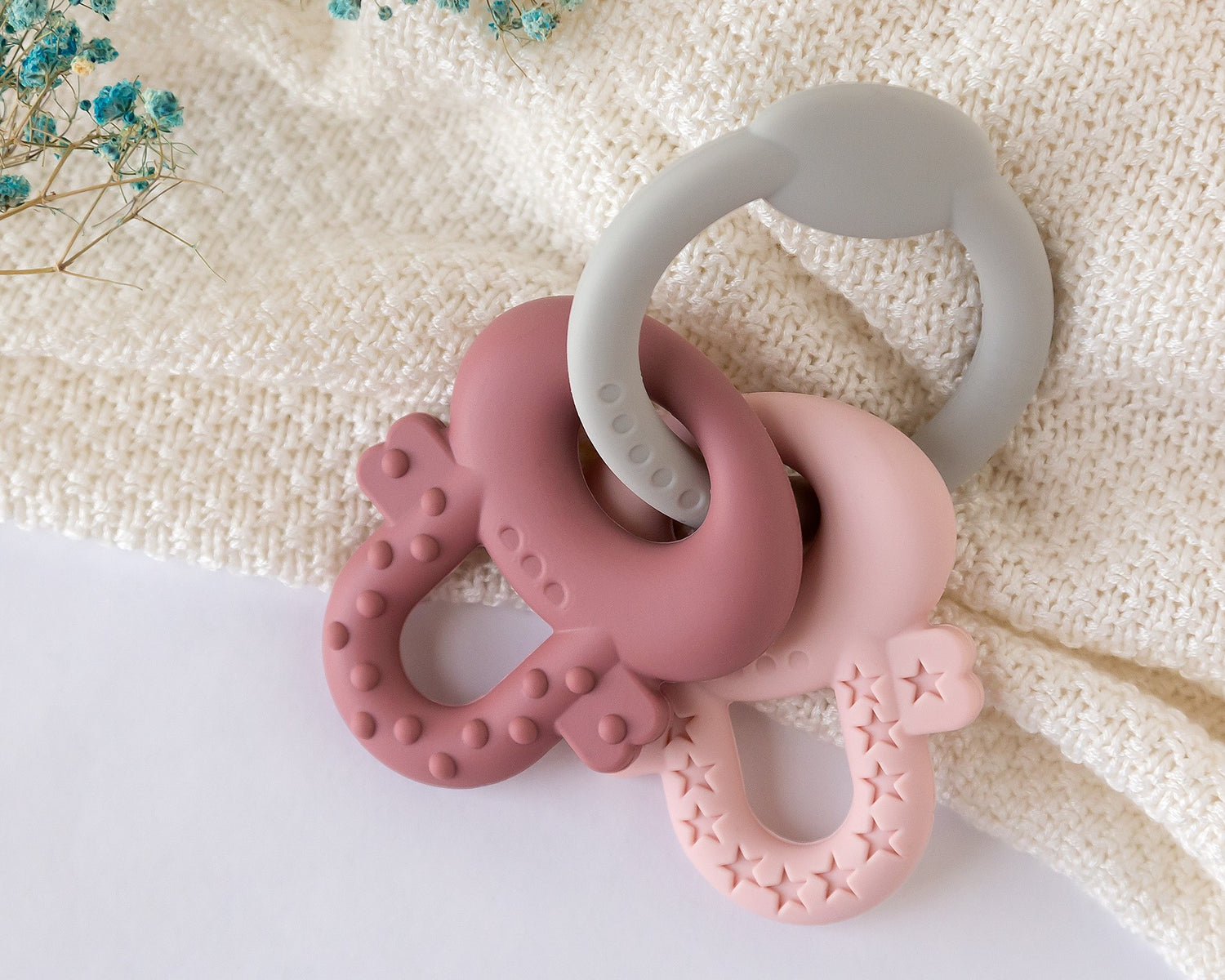 Mordedor em Silicone Chaves Rosa - Kiokids