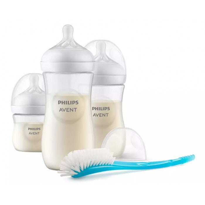 Conjunto Biberões e Escovilhão Natural Response - Avent