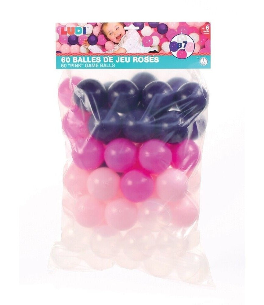 Conjunto de 60 bolas Rosa - Ludi