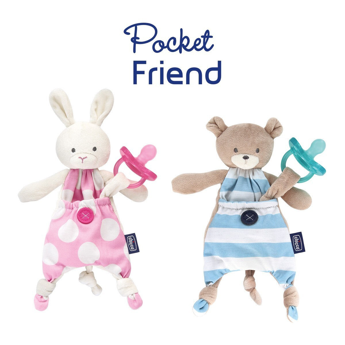 Coelhinha Porta Chupeta Pocket Friend - Chicco