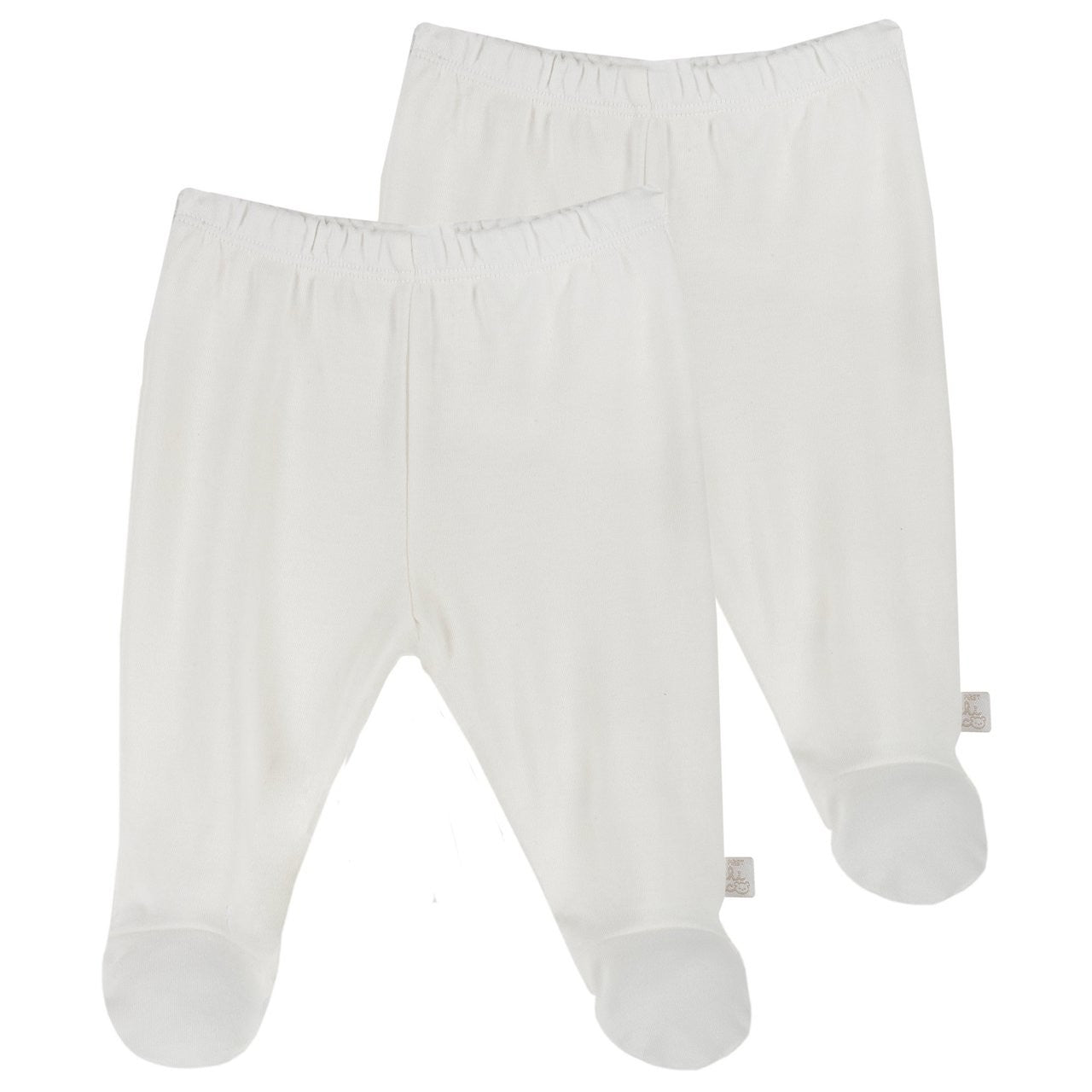 Conjunto de 2 pares de Calça com pé Branco - Chicco