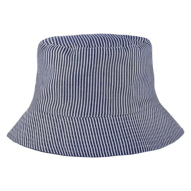 Chapéu Reversível Azul/Riscas - Chicco