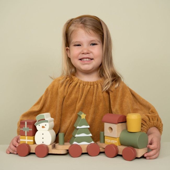 Comboio de Madeira Tema Natal - Little Dutch