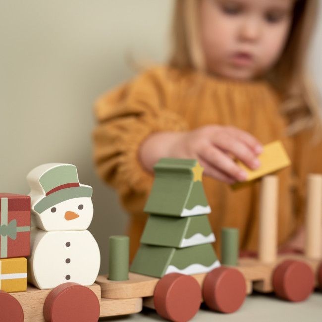 Comboio de Madeira Tema Natal - Little Dutch