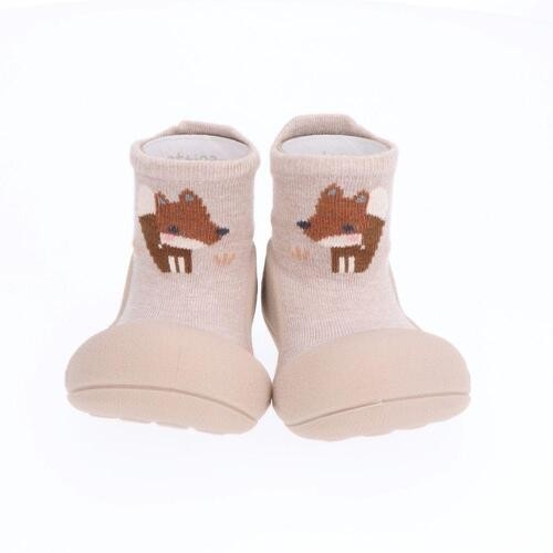 Meias com Sola Attipas Woodland Beige Fox