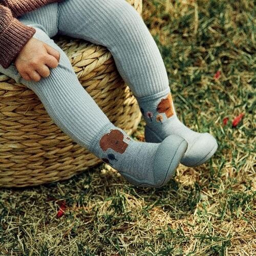 Meias com Sola Attipas Woodland Blue Squirrel