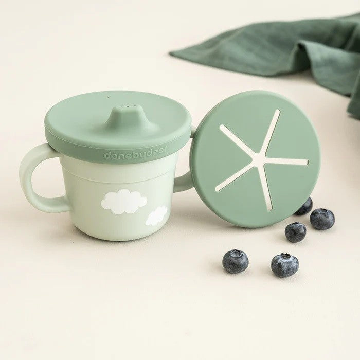 Copo Taça Snack em Silicone Croco Green - Done by Deer