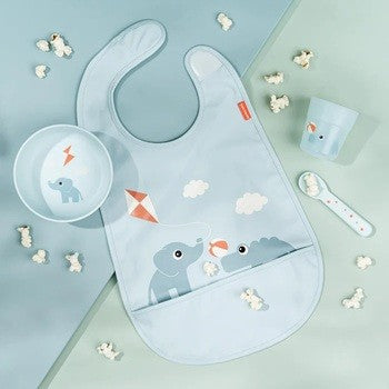 Done by Deer - Babete com Velcro Playground Blue