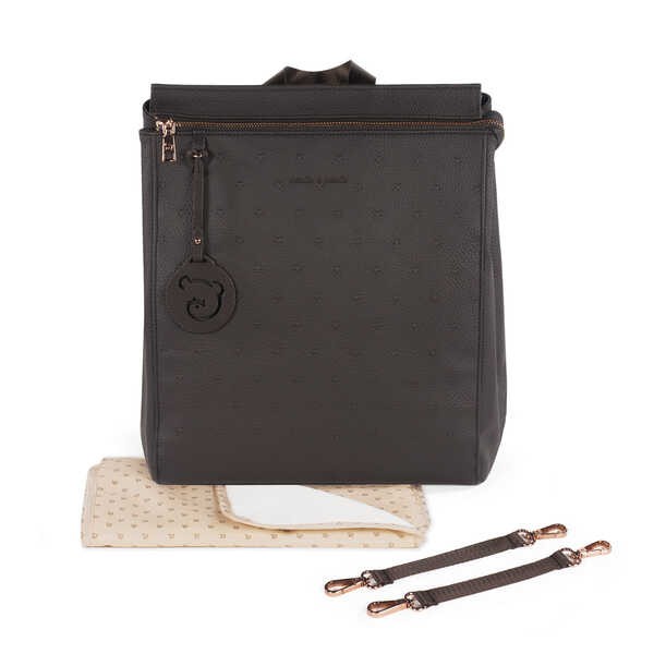 Mochila de Maternidade com Muda Fraldas London Coffee - Pasito a Pasito
