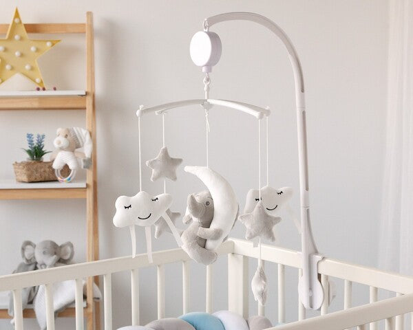 Mobile Musical Elefante Cinza - Kiokids