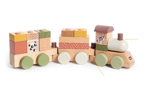 Comboio de Madeira Boho Chic - Tiny Love