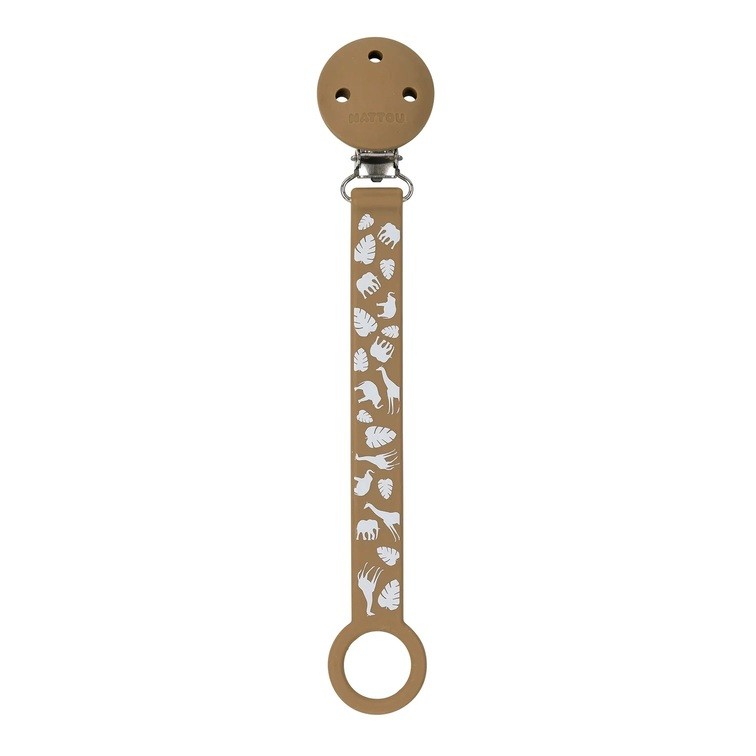 Porta Chucha Silicone Castanho Animais - Nattou