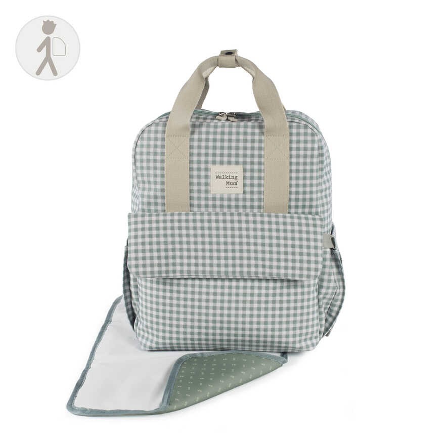 Mochila Maternidade I Love Vichy Green - Walking Mum