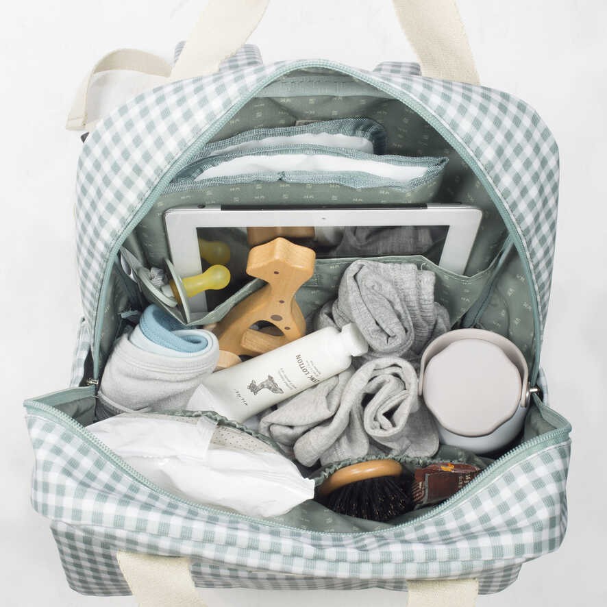 Mochila Maternidade I Love Vichy Green - Walking Mum