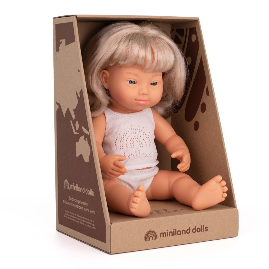 Boneca Caucasiana Síndrome Dowm 38cm - Miniland