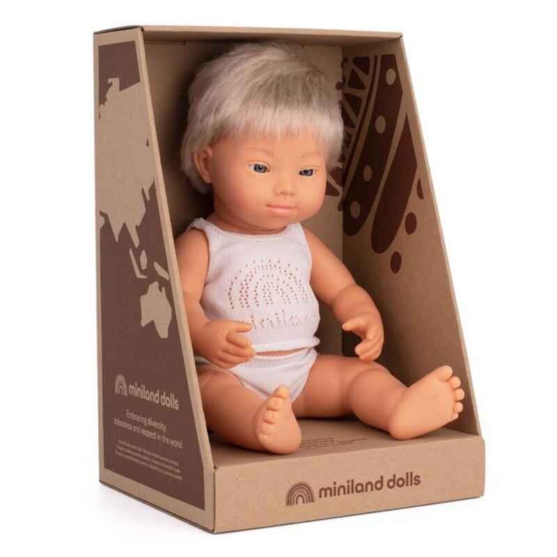 Boneco Caucasiano Síndrome Dowm 38cm - Miniland