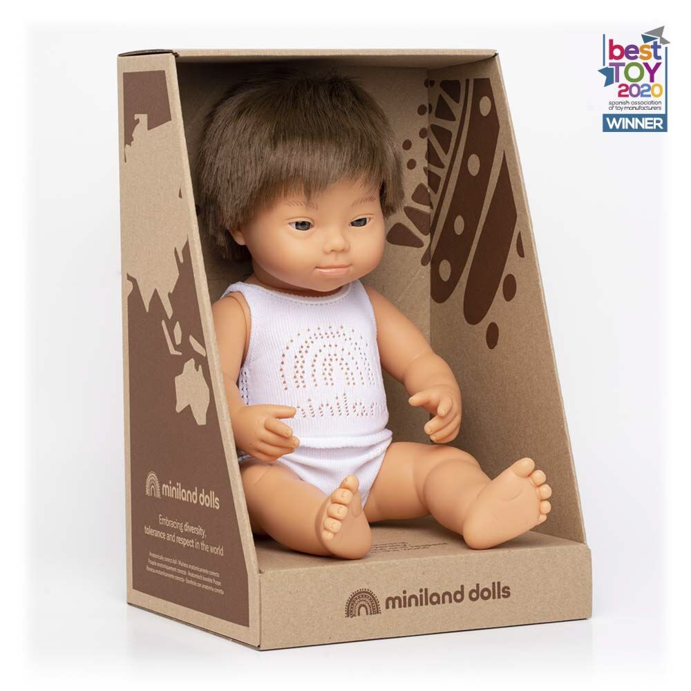 Boneco Caucasiano Síndrome Dowm 38cm - Miniland
