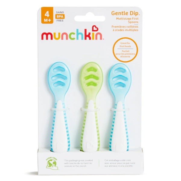 Conjunto de 3 Pre Colheres em Silicone - munchkin