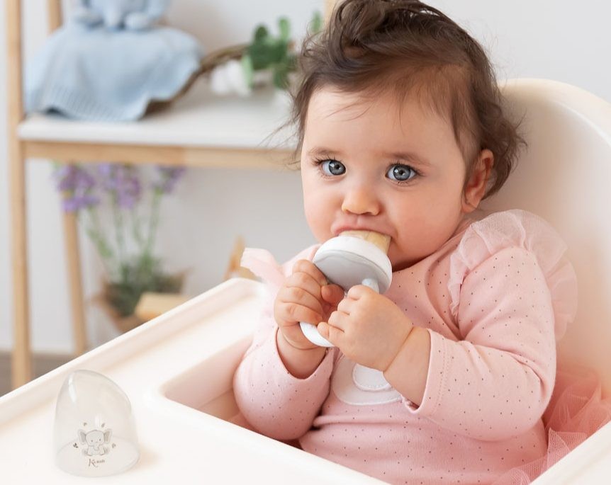 Alimentador em Silicone Cinza - Kiokids