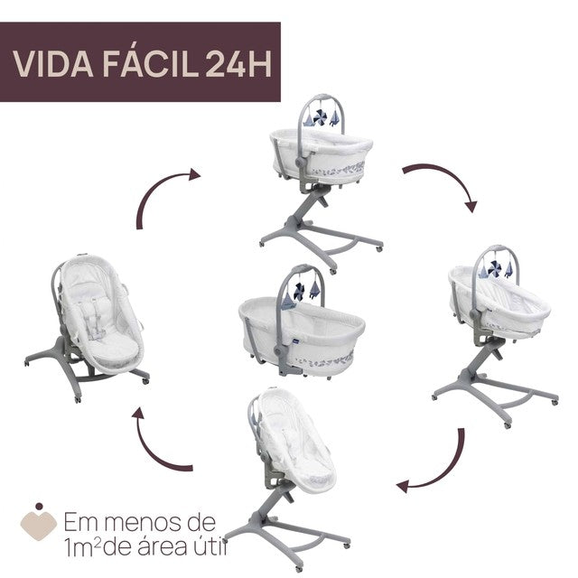 Berço Baby Hug PRO White Cream - Chicco