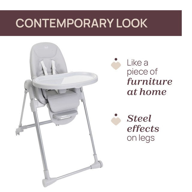 Cadeira de Papa Polly Armonia Steel - Chicco