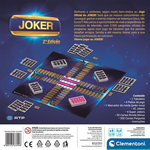 Jogo Joker 2ªediçao - Clementoni - Última Unidade