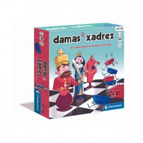 Jogo Tabuleiro Damas & Xadrez - Clementoni