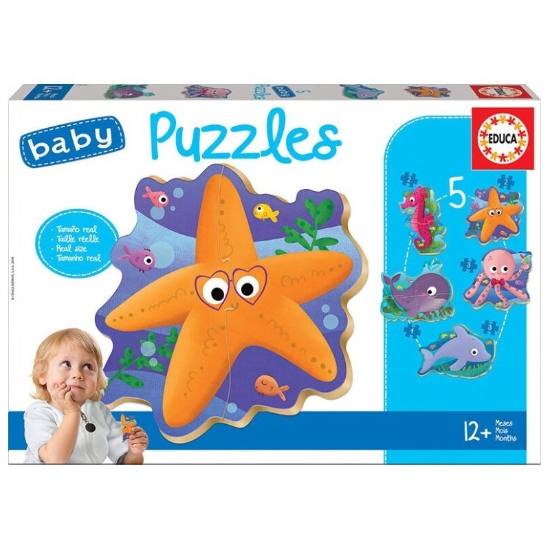 Baby Puzzle Animais Marinhos 12M+ - Educa