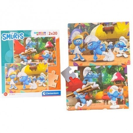 Puzzle 2x20 The Smurfs - Clementoni