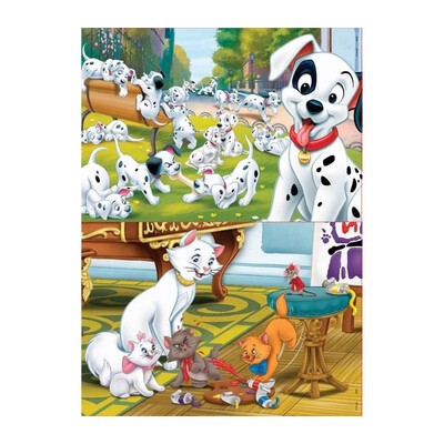 Puzzle em Madeira 2x25 Dálmatas - Educa