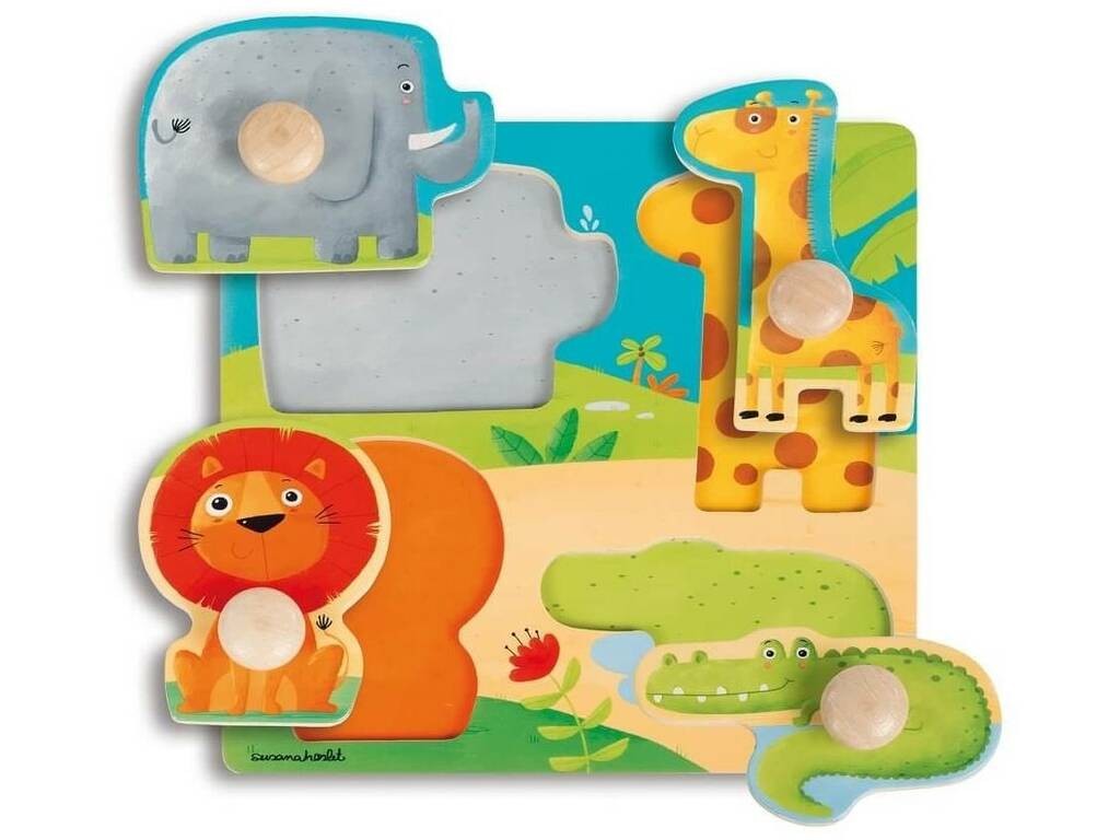 Puzzle Madeira Animais Selva 1-2 - Goula