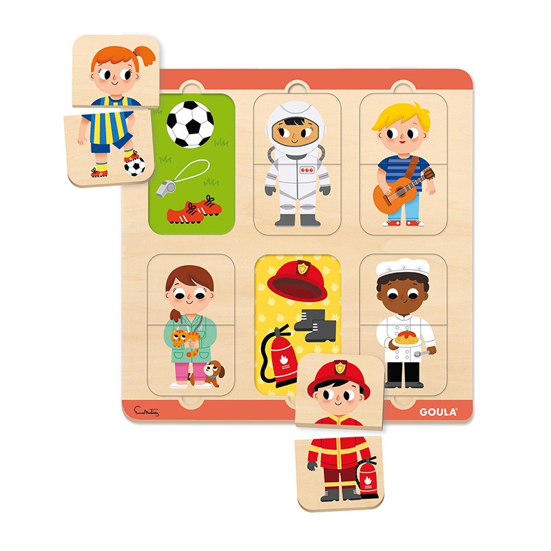 Puzzle Madeira Profissões 2+ - Goula