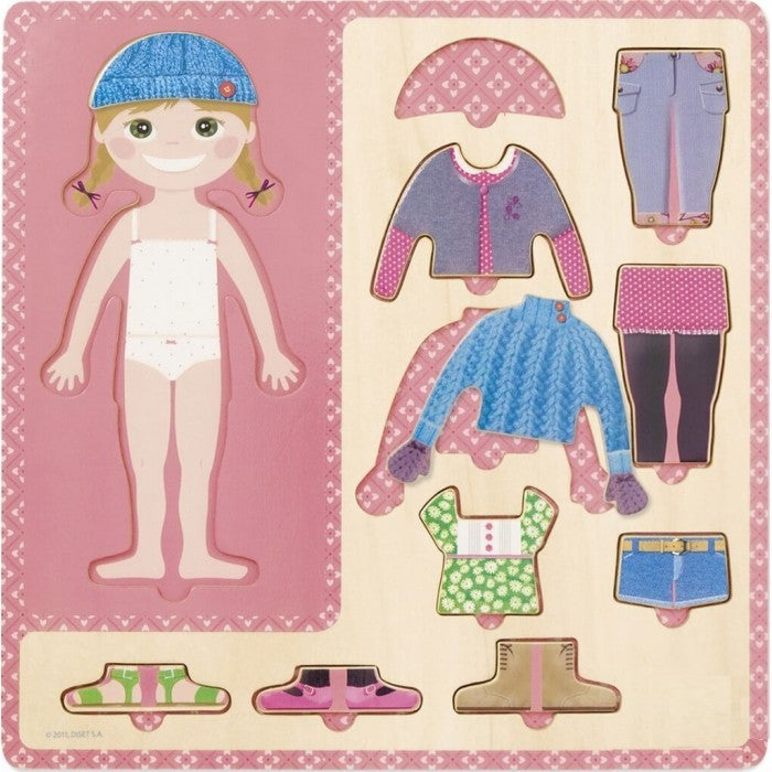 Puzzle Madeira Vestir Menina - Goula