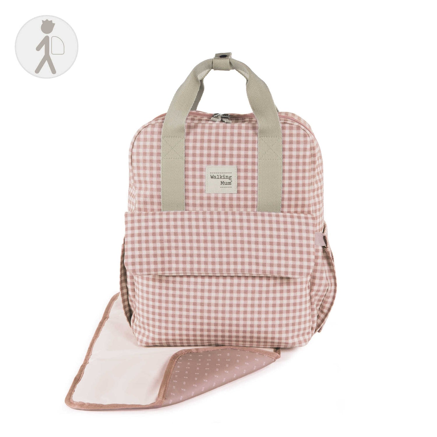Mochila Maternidade I Love Vichy Rosa - Walking Mum