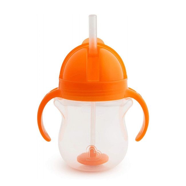 Copo com Palhinha 270ml Laranja - munchkin
