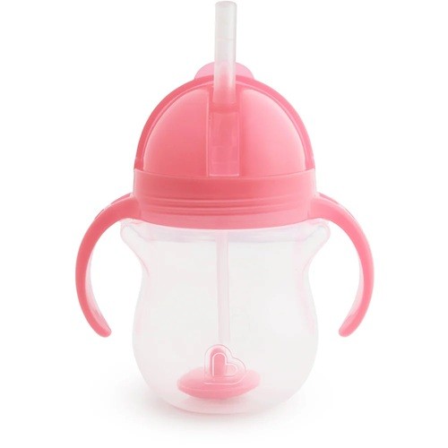 Copo com Palhinha 270ml Rosa - munchkin