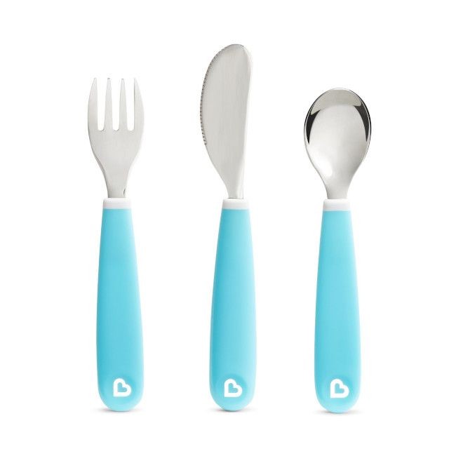 Conjunto de Talheres Inox Azul - munchkin