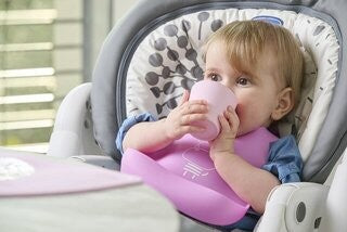 Babete Silicone Rosa - Chicco