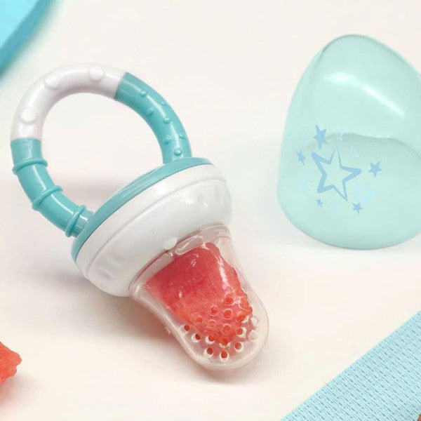 Alimentador em Silicone Azul - Kiokids