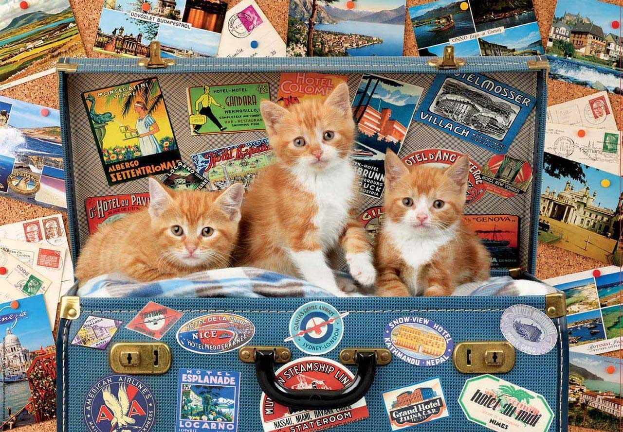 Puzzle 200 peças Gatinhos Viajantes - Educa