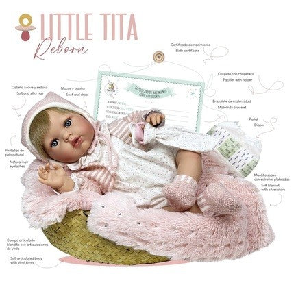 Boneca Reborn Little Tita - Nines Donil