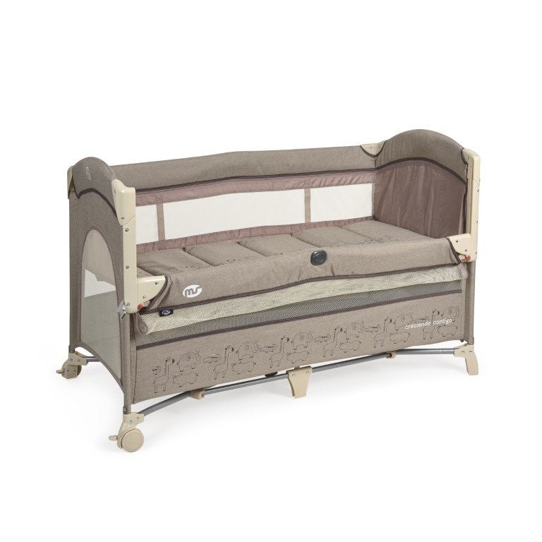 Cama de Viagem Oxford com muda fraldas Beige Zoo - MS