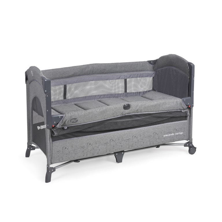 Cama de Viagem Oxford com muda fraldas Cinza Zoo - MS