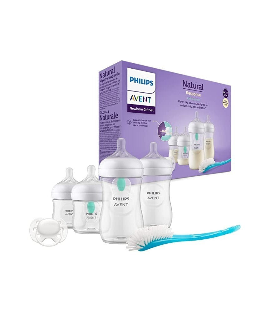 Conjunto Biberões Natural Response e Escovilhão - Avent