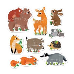 Puzzle Progressivo: Animais Floresta - Banana Panda