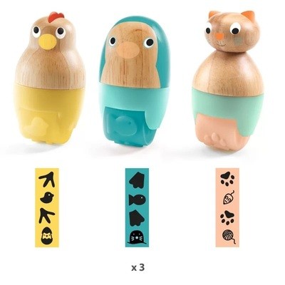 Carimbos Rolantes de Animais - Djeco