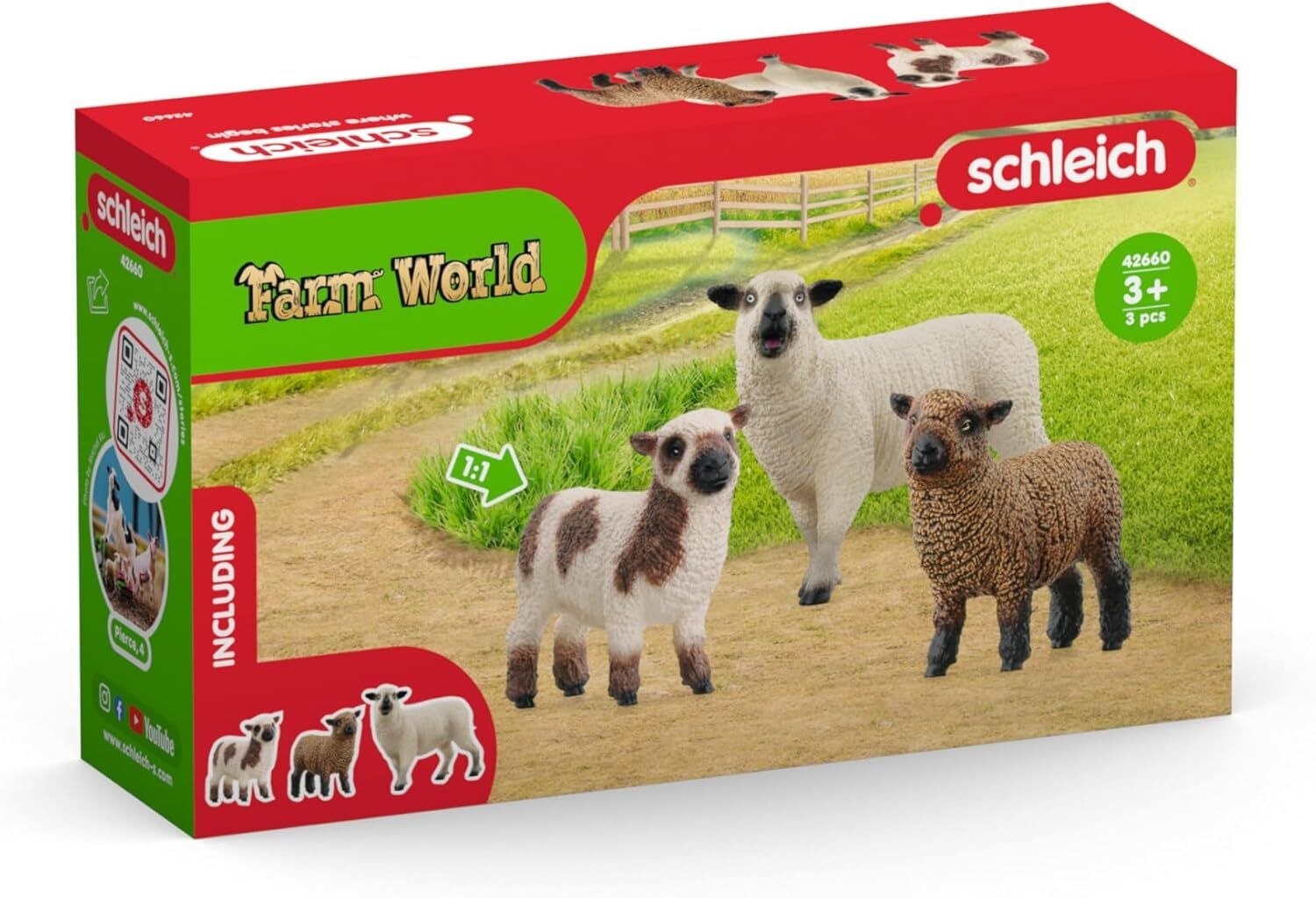 Conjunto 3 Ovelhas Amistosas - Schleich