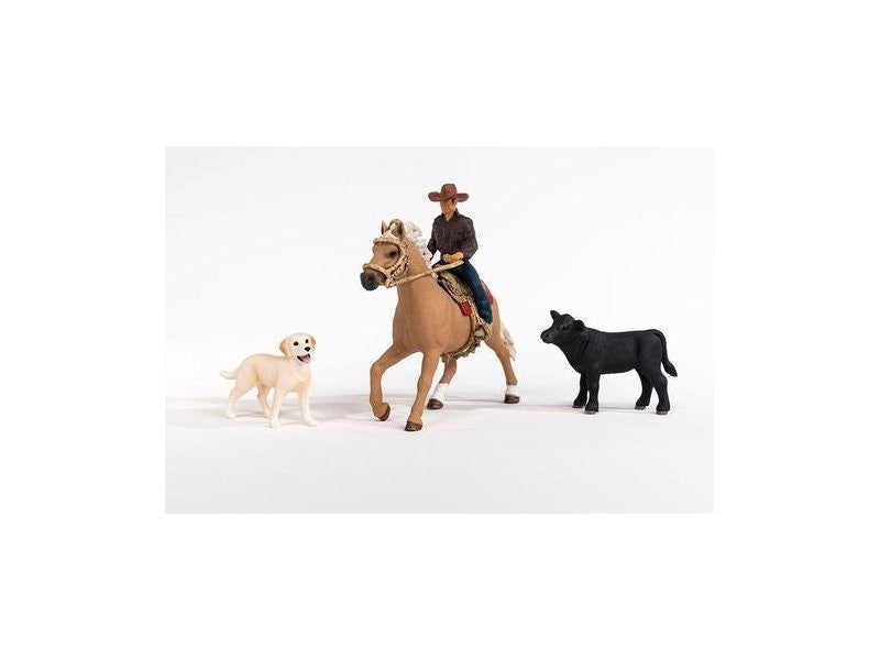 Conjunto Vaqueiro com Bezerro do Oeste - Schleich
